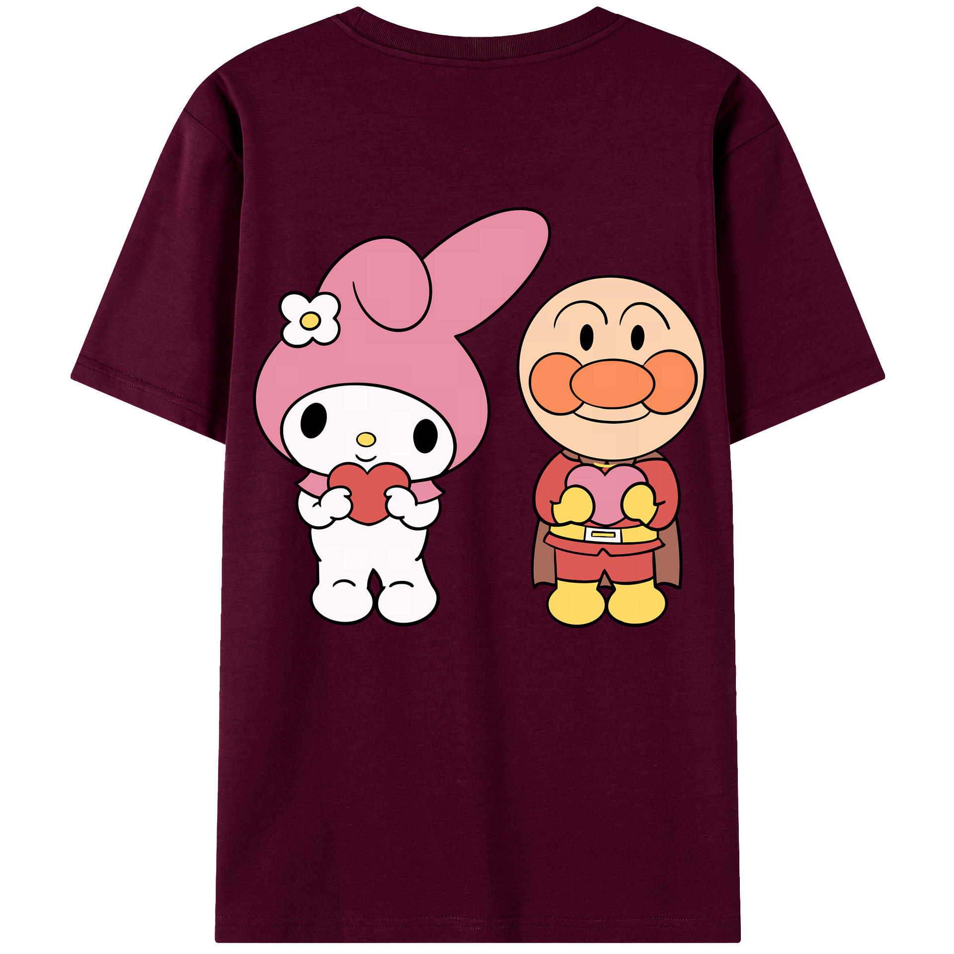 （画像用） アンパンマン Anpanman レディース半袖Tシャツ(バックプリント)